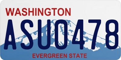 WA license plate ASU0478