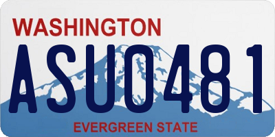 WA license plate ASU0481