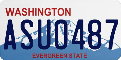 WA license plate ASU0487