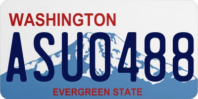 WA license plate ASU0488