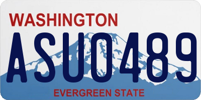 WA license plate ASU0489