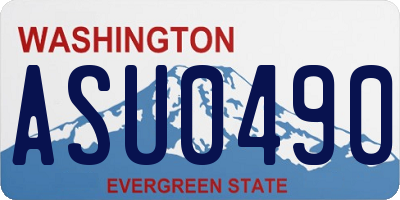 WA license plate ASU0490