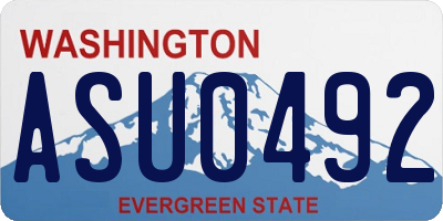 WA license plate ASU0492