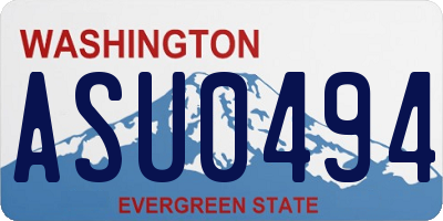 WA license plate ASU0494