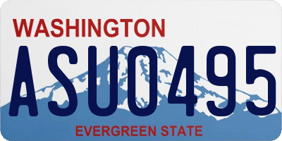 WA license plate ASU0495