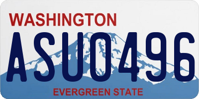 WA license plate ASU0496