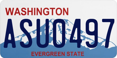 WA license plate ASU0497
