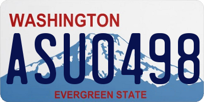 WA license plate ASU0498