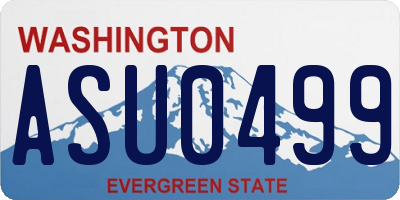 WA license plate ASU0499