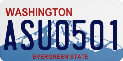 WA license plate ASU0501