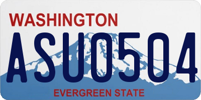 WA license plate ASU0504