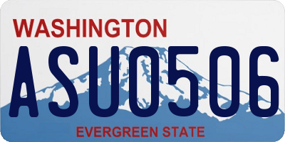 WA license plate ASU0506