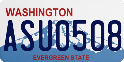 WA license plate ASU0508