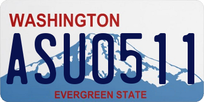 WA license plate ASU0511