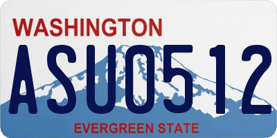 WA license plate ASU0512