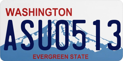 WA license plate ASU0513