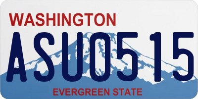 WA license plate ASU0515