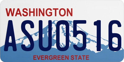 WA license plate ASU0516