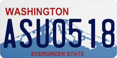 WA license plate ASU0518