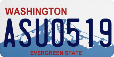WA license plate ASU0519