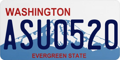 WA license plate ASU0520