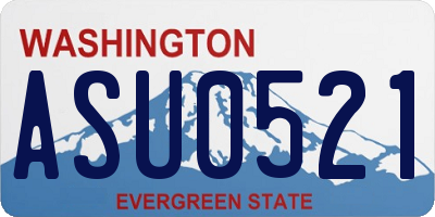 WA license plate ASU0521