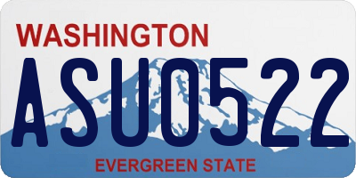 WA license plate ASU0522