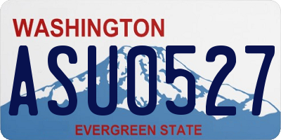 WA license plate ASU0527