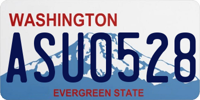 WA license plate ASU0528