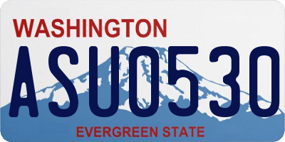 WA license plate ASU0530