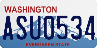 WA license plate ASU0534