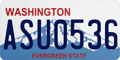 WA license plate ASU0536