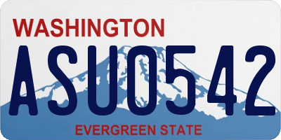 WA license plate ASU0542