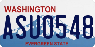 WA license plate ASU0548