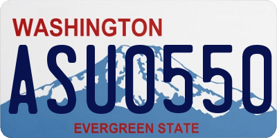 WA license plate ASU0550