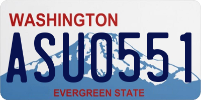 WA license plate ASU0551