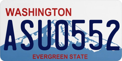WA license plate ASU0552