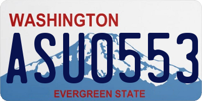 WA license plate ASU0553