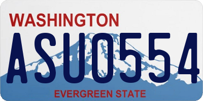 WA license plate ASU0554