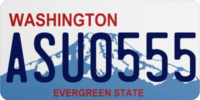 WA license plate ASU0555