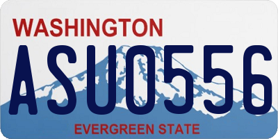 WA license plate ASU0556