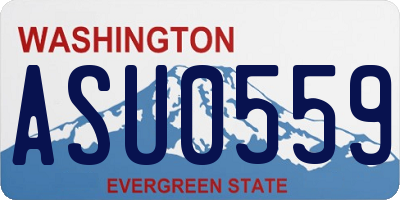 WA license plate ASU0559