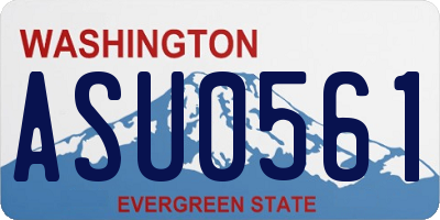 WA license plate ASU0561