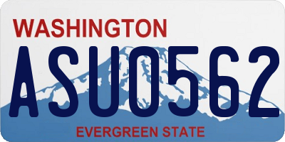 WA license plate ASU0562