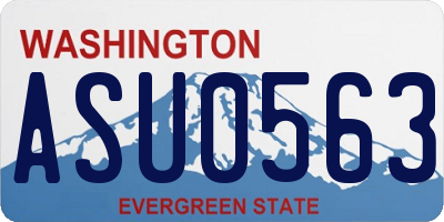 WA license plate ASU0563