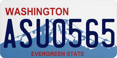 WA license plate ASU0565
