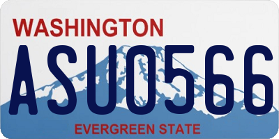 WA license plate ASU0566