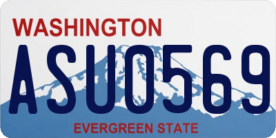 WA license plate ASU0569