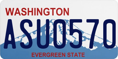 WA license plate ASU0570