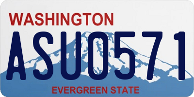 WA license plate ASU0571